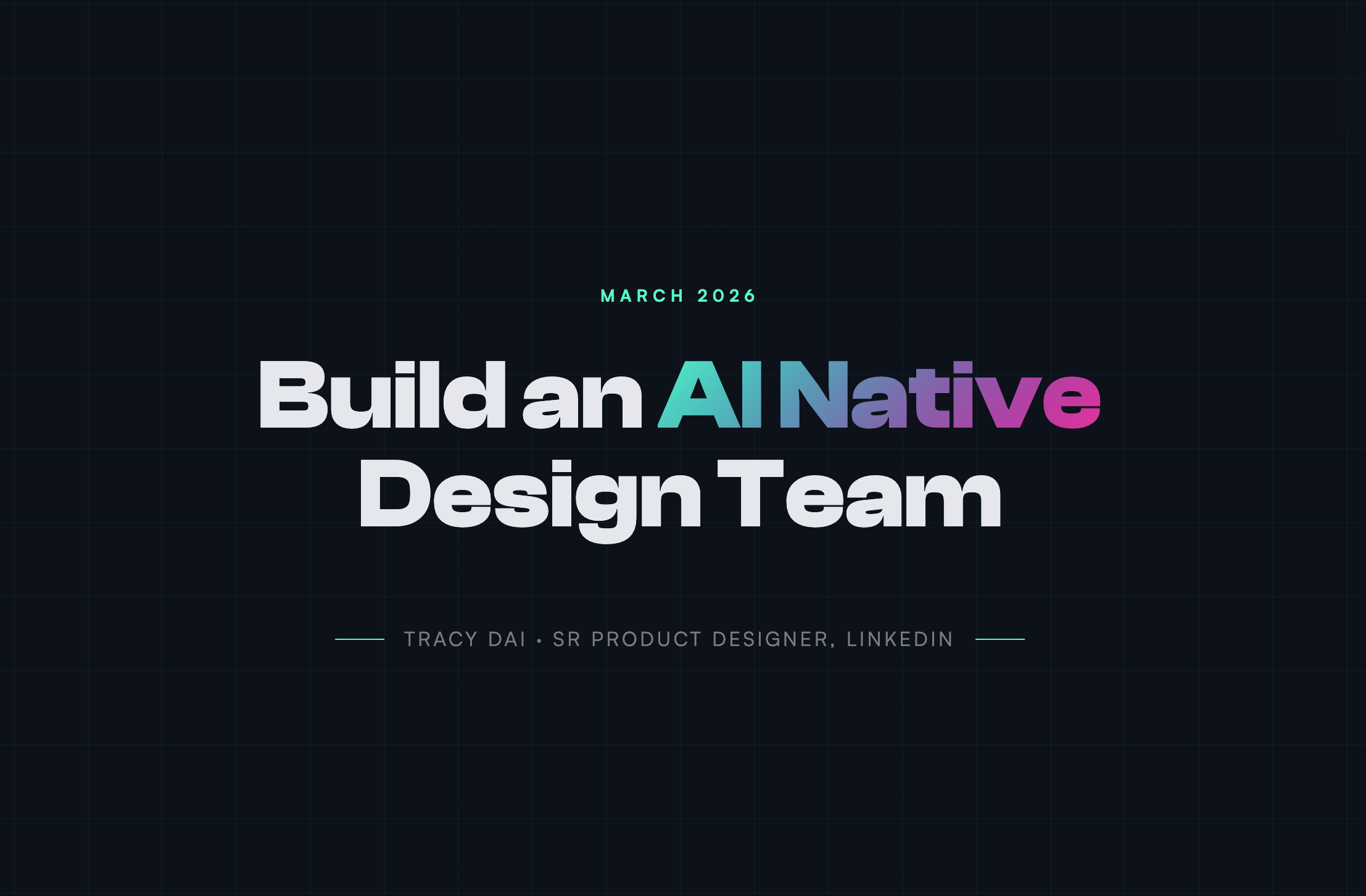 Build AI Native Design Team